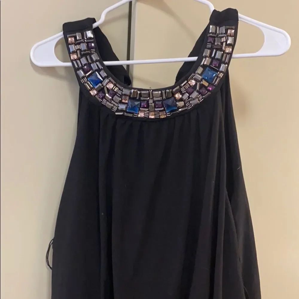 Tiana B. Black Bejeweled Pantsuit sz. 1X EUC